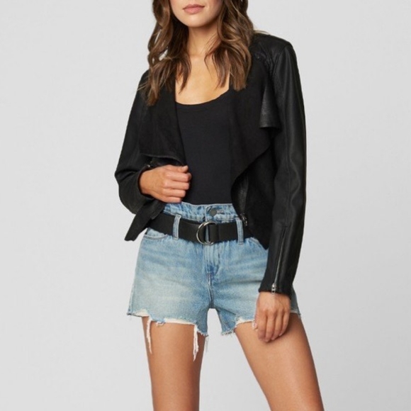 Blank NYC Black Venom Coated Jacket Snake Python Print - Picture 2 of 12